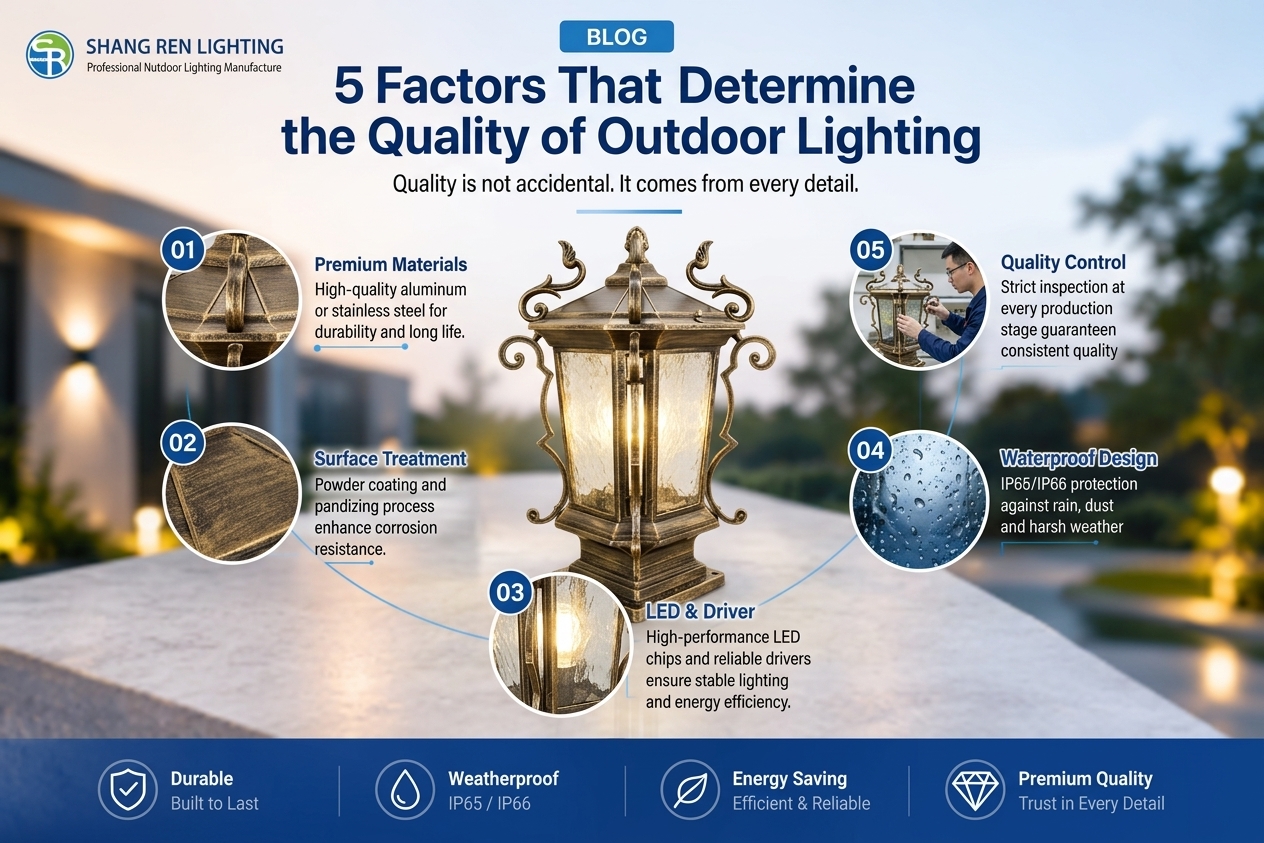 5 Factors That Determine the Quality of Outdoor Lighting